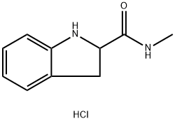 N-methyl-2,3-dihydro-1H-indole-2-carboxamide hydrochloride Struktur