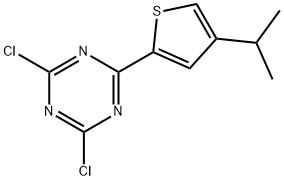 2,4-Dichloro-6-(4-iso-propyl-2-thienyl)-1,3,5-triazine Struktur