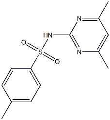 N-(4,6-dimethylpyrimidin-2-yl)-4-methylbenzene-1-sulfonamide Struktur