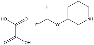 3-(difluoromethoxy)piperidine oxalate Struktur