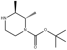 1-Piperazinecarboxylic acid, 2,3-dimethyl-, 1,1-dimethylethyl ester, (2S,3S)- Struktur