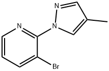 3-Bromo-2-(4-methyl-1H-pyrazol-1-yl)pyridine Struktur