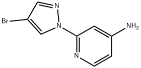 4-Bromo-1-(4-amino-2-pyridyl)pyrazole Struktur