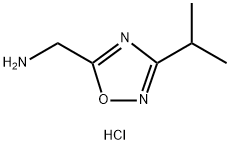 [(3-Isopropyl-1,2,4-oxadiazol-5-yl)methyl]amine hydrochloride Struktur