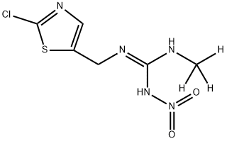 (E)-1-(2-Chloro-5-thiazolylmethyl)-3-(methyl-d3)-2-nitroguanidine Struktur