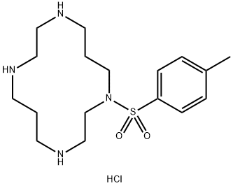 1-tosyl-1,4,8,11-tetraazacyclotetradecane trihydrochloride Struktur