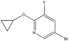 5-bromo-2-cyclopropoxy-3-fluoropyridine Struktur