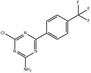 2-Amino-4-chloro-6-(4-trifluoromethylphenyl)-1,3,5-triazine Struktur