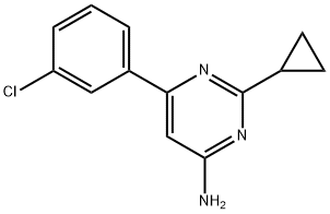 4-Amino-2-cyclopropyl-6-(3-chlorophenyl)pyrimidine Struktur