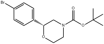 (2R)-2-(4-Bromo-phenyl)-morpholine-4-carboxylic acid tert-butyl ester Struktur