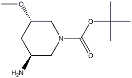 tert-butyl (3S,5S)-3-amino-5-methoxypiperidine-1-carboxylate Struktur