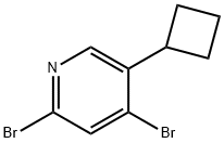 2,4-Dibromo-5-(cyclobutyl)pyridine Struktur