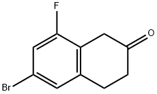 2(1H)-Naphthalenone, 6-bromo-8-fluoro-3,4-dihydro- Struktur