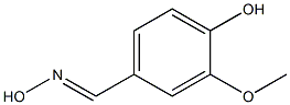 4-[(1E)-(hydroxyimino)methyl]-2-methoxyphenol Struktur