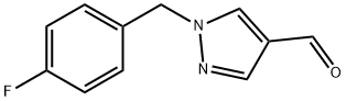 1-[(4-fluorophenyl)methyl]-1H-pyrazole-4-carbaldehyde Struktur