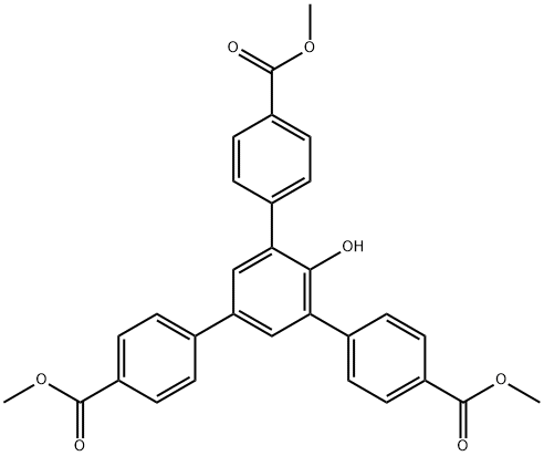 [1,1':3',1''-Terphenyl]-4,4''-dicarboxylic acid, 2'-hydroxy-5'-[4-(methoxycarbonyl)phenyl]-, 4,4''-dimethyl ester Struktur