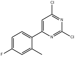 2,4-Dichloro-6-(2-methyl-4-fluorophenyl)pyrimidine Struktur