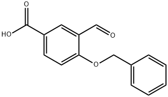 Benzoic acid, 3-formyl-4-(phenylmethoxy)- Struktur