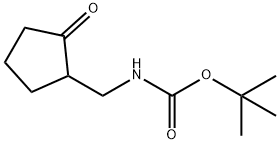 tert-butyl N-[(2-oxocyclopentyl)methyl]carbamate Struktur