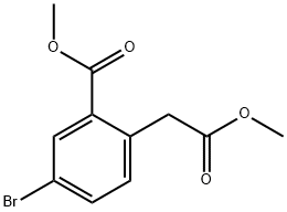 methyl 5-bromo-2-(2-methoxy-2-oxoethyl)benzoate Struktur