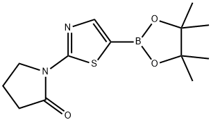 1-(5-(4,4,5,5-tetramethyl-1,3,2-dioxaborolan-2-yl)thiazol-2-yl)pyrrolidin-2-one Struktur