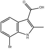 7-bromo-2-methyl-1H-indole-3-carboxylic acid Struktur