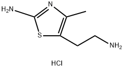 5-(2-aminoethyl)-4-methyl-1,3-thiazol-2-amine dihydrochloride Struktur