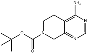 tert-butyl 4-amino-5H,6H,7H,8H-pyrido[3,4-d]pyrimidine-7-carboxylate Struktur