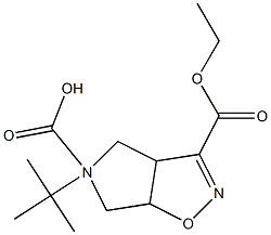 5-(tert-butyl) 3-ethyl 3a,4,6,6a-tetrahydro-5H-pyrrolo[3,4-d]isoxazole-3,5-dicarboxylate Struktur