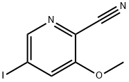 5-Iodo-3-methoxy-pyridine-2-carbonitrile Struktur