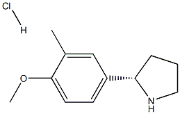 4-((2S)PYRROLIDIN-2-YL)-1-METHOXY-2-METHYLBENZENE HYDROCHLORIDE Struktur