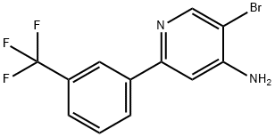 4-Amino-3-bromo-6-(3-trifluoromethylphenyl)pyridine Struktur