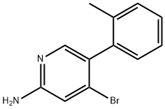 2-Amino-4-bromo-5-(2-tolyl)pyridine Struktur