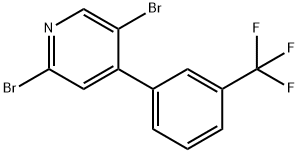 2,5-Dibromo-4-(3-trifluoromethylphenyl)pyridine Struktur