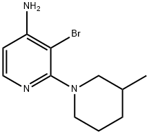 3-BROMO-2-(3-METHYLPIPERIDIN-1-YL)PYRIDIN-4-AMINE Struktur