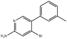 2-Amino-4-bromo-5-(3-tolyl)pyridine Struktur