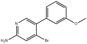 2-Amino-4-bromo-5-(3-methoxyphenyl)pyridine Struktur