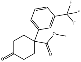 Methyl 4-Oxo-1-[3-(trifluoromethyl)phenyl]cyclohexanecarboxylate Struktur