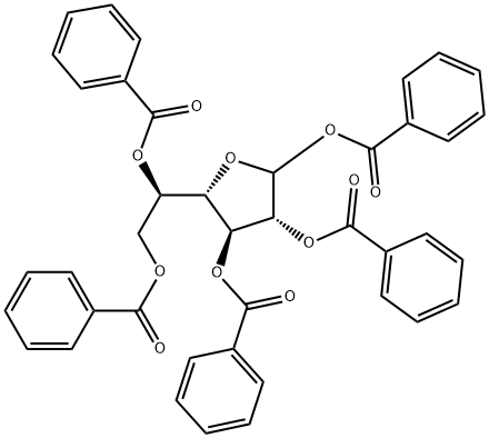 1,2,3,5,6-Penta-O-benzoyl-D-galactofuranose Struktur