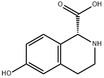 (1R)-6-hydroxy-1,2,3,4-tetrahydroisoquinoline-1-carboxylic acid Struktur