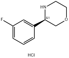 (3R)-3-(3-FLUOROPHENYL)MORPHOLINE HYDROCHLORIDE Struktur