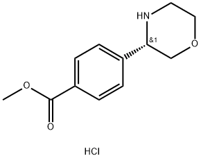 METHYL 4-[(3S)-MORPHOLIN-3-YL]BENZOATE HYDROCHLORIDE Struktur