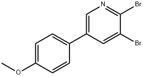 2,3-Dibromo-5-(4-methoxyphenyl)pyridine Struktur