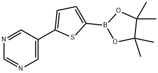 5-(5-pyrimidyl)thiophene-2-boronic acid pinacol ester Struktur