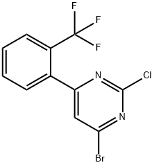 2-Chloro-4-bromo-6-(2-trifluoromethylphenyl)pyrimidine Struktur