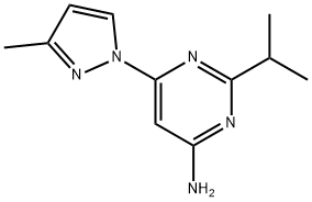 4-Amino-2-(iso-propyl)-6-(1H-3-methylpyrozol-1-yl)pyrimidine Struktur