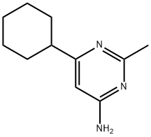 4-amino-6-cyclohexyl-2-methylpyrimidine Struktur