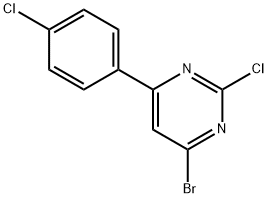 2-Chloro-4-bromo-6-(4-chlorophenyl)pyrimidine Struktur