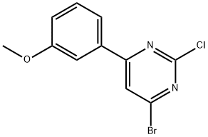 2-Chloro-4-bromo-6-(3-methoxyphenyl)pyrimidine Struktur