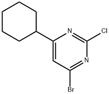 2-Chloro-4-bromo-6-(cyclohexyl)pyrimidine Struktur